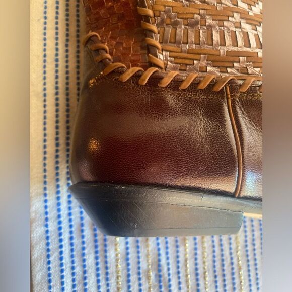DONALD J PLINER Vintage Western Couture Collection Leather Boots Brown size 7.5 - Picture 5 of 14